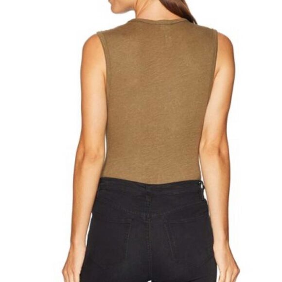 Free People Womens All The Time Green Bodysuit - Picture 3 of 10